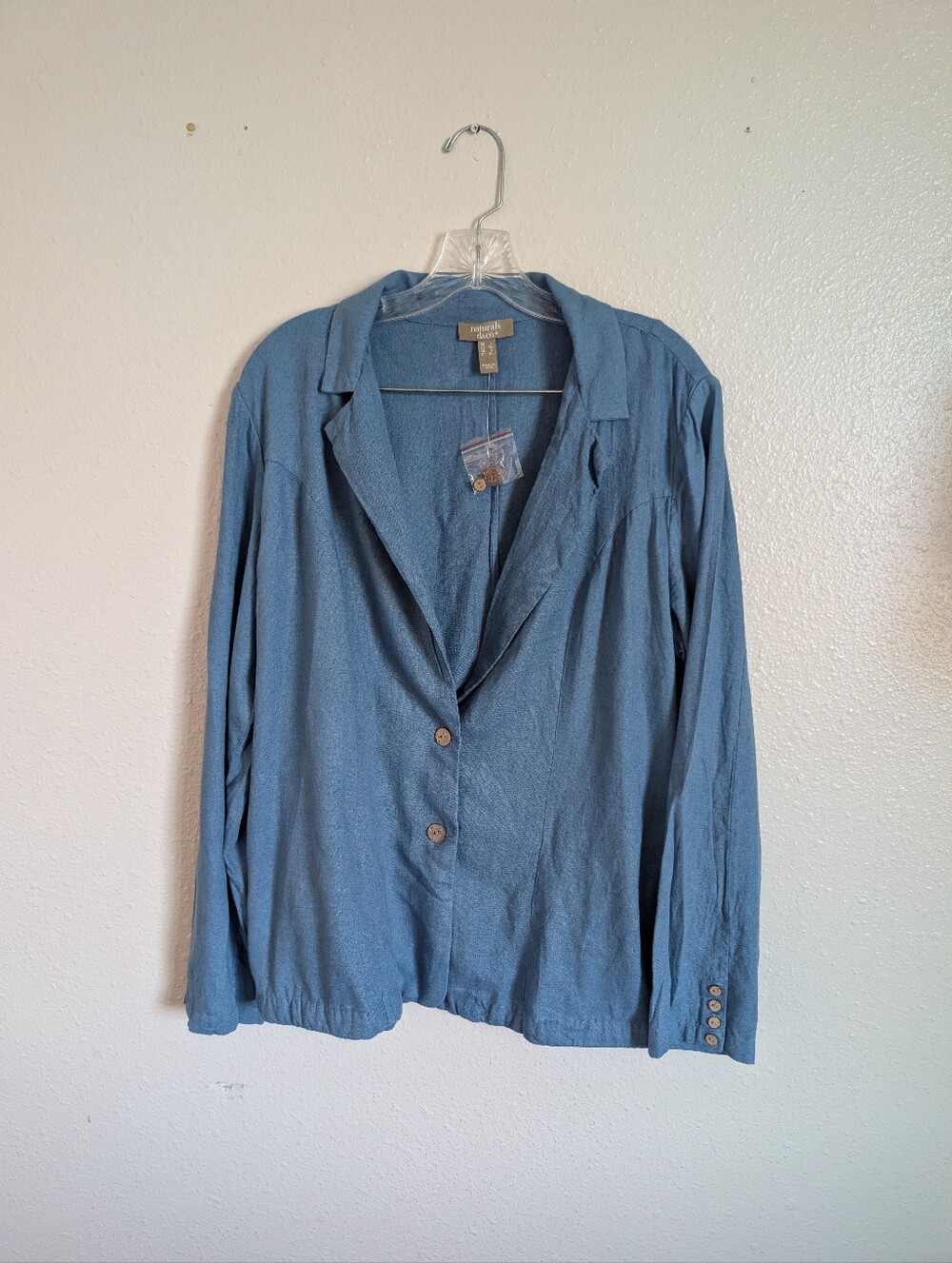 Naturals d&co. Light Blue Button-Up Jacket